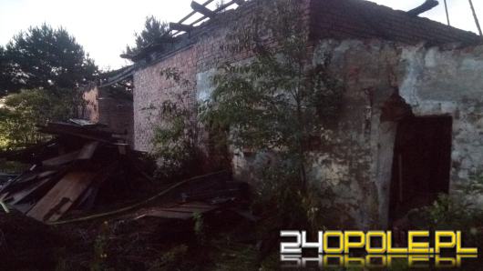 Pożar opuszczonej stodoły w miejscowości Wąsice