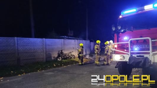 Strażacy z Antoniowa interweniowali do pożaru jednośladu