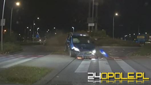 Ponad 2 promile miał młody kierowca, który "przeciął" rondo na Pużaka w Opolu