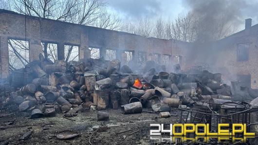 Strażacy nadal działają przy chemikaliach, które płonęły wczoraj w Kędzierzynie-Koźlu