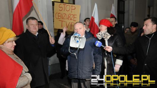 Protest pod opolską TVP. "Zamach na rzetelne, polskie, wolne media"