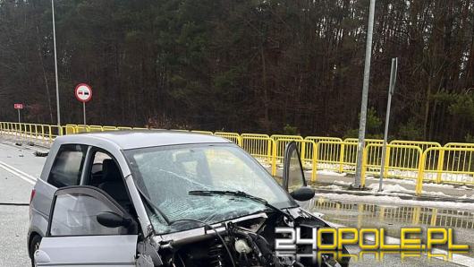 Wypadek w Myślinie. Jedna osoba trafiła do szpitala 
