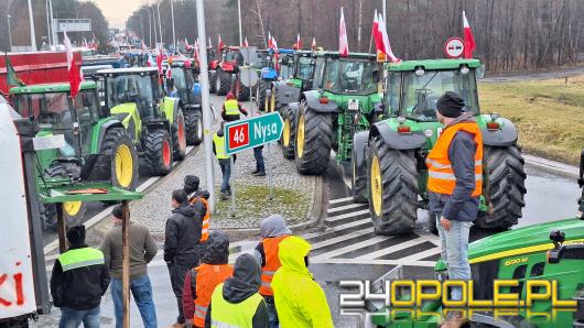 Trwa opolski strajk rolników. Utrudnienia na drogach