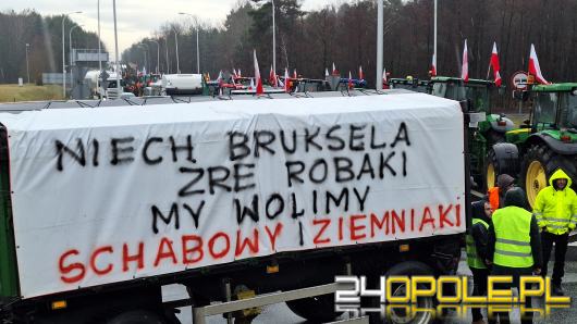 Opolski strajk rolników: dziś blokady dróg w kolejnych powiatach