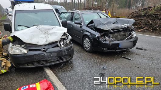 Zderzenie 5 samochodów na trasie Opole-Kluczbork na DK45