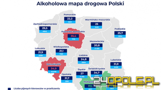 Alkoholowa mapa drogowa Polski: Gdzie najczęściej spotkasz pijanych kierowców?