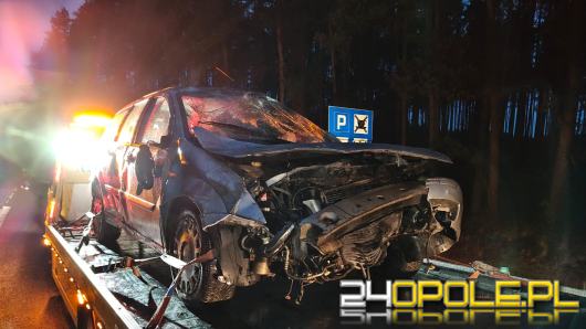 Samochód wypadł z drogi w Grodźcu