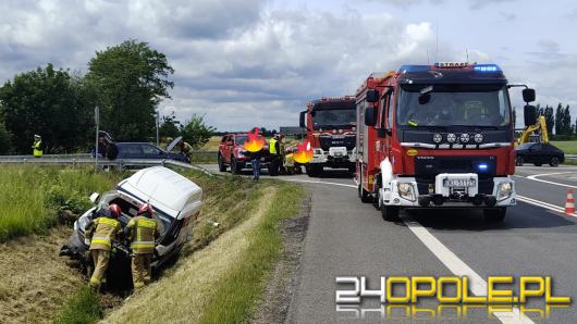 Wypadek na DK 11 w pobliżu Ligoty Zameckiej. Jedna osoba trafiła do szpitala