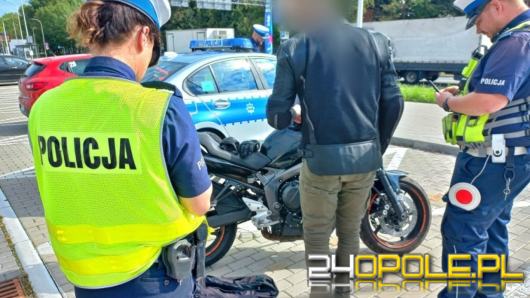 Prawie 60 km/h za szybko w terenie zabudowanym. Motocyklista dalej już nie pojedzie