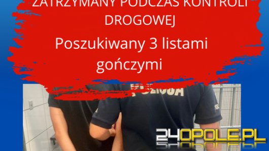 Był poszukiwany trzema listami gończymi, wpadł przez przekroczenie prędkości 