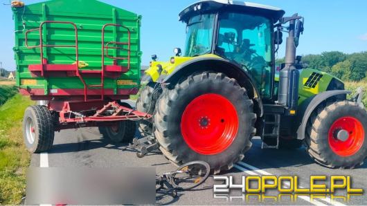 Wypadek z udziałem rowerzysty na DK11 w Byczynie - poszkodowany w szpitalu