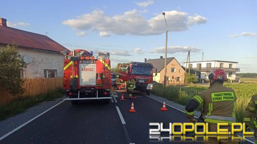 Poważny wypadek w Ściborowicach. 25-latek trafił śmigłowcem do szpitala