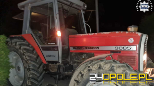 Z trzema promilami we krwi wybrał się na przejażdżkę ciągnikiem rolniczym