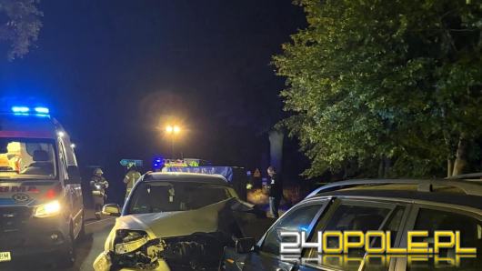 Zderzenie dwóch samochodów w Kadłubie Turawskim. Dwie osoby trafiły do szpitala