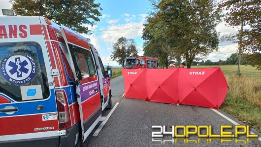 Wypadek śmiertelny DK46 w Ściborzu. Droga zablokowana 
