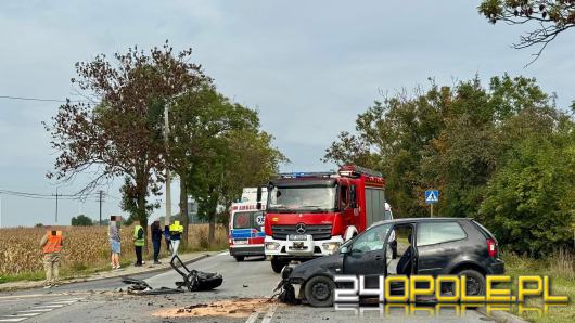 Zderzenie na drodze wojewódzkiej 401 w rejonie Chróściny Nyskiej (AKTUALIZACJA)