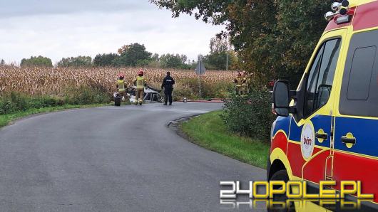 Tragiczny pożar BMW w gminie Lubsza. Nie żyje kierowca