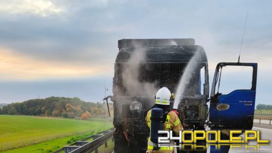 Pożar ciężarówki na opolskim odcinku A4