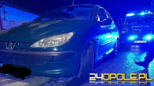 Peugeot bez badań, kierowca bez uprawnień ale z promilami-  nocna interwencja policji w Kluczborku