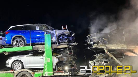 Pożar lawety na autostradzie