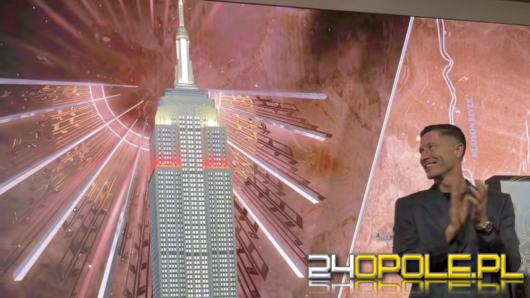 Lewandowski rozświetlił Nowy Jork w biało-czerwonych barwach