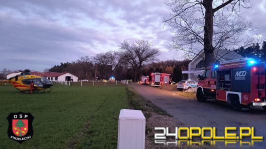 Mężczyzna jadący quadem z dzieckiem uderzył w drzewo w Mosznej. LPR w akcji  AKTUALIZACJA 