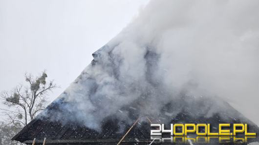 Pożar zabytkowego domu w Domaradzkiej Kuźni. W akcji 10 zastępów straży