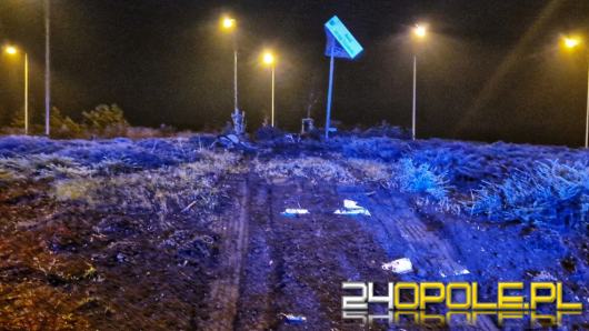 Policja poszukuje kierującego, który zniszczył rondo im. J. Szczakiela w Opolu