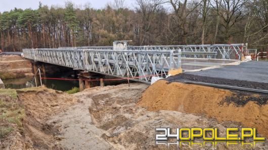 Most tymczasowy na Małej Panwi gotowy. Zmiany w ruchu na DK45