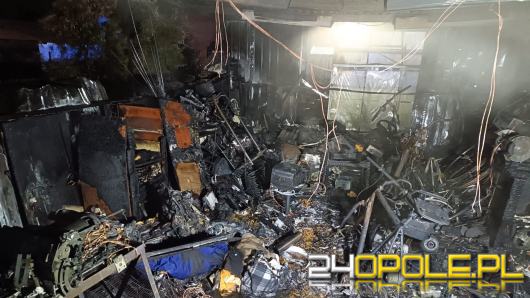 Pożar garażu blaszanego w Dziergowicach