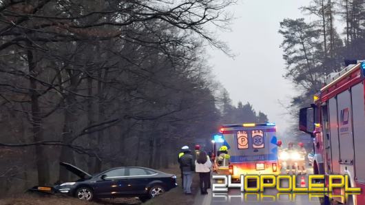 Wypadek w Dąbrowie na DK46. Utrudnienia na drodze