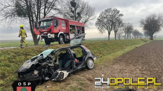 Zmarła 49-latka poszkodowana w wypadku na DW409 między Dobrą a Strzeleczkami