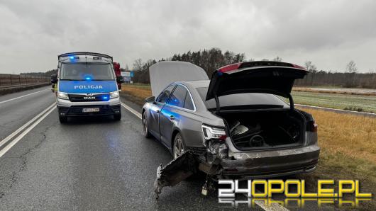 Zderzenie dwóch samochodów na obwodnicy Turawa Park. Siedem osób w pojazdach