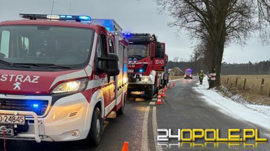 Trzy zdarzenia drogowe w regionie. A4, DK46 i Kadłub Turawski. Lądował śmigłowiec LPR