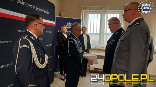 Zmiany kadrowe w Komendzie Powiatowej Policji w Oleśnie
