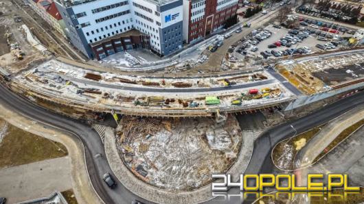 Postępy na budowie wiaduktu przy Centrum Usług Publicznych