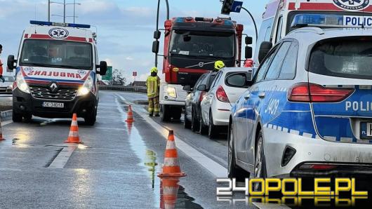 Zderzenie na DK45. Droga w kierunku Większyc z utrudnieniami