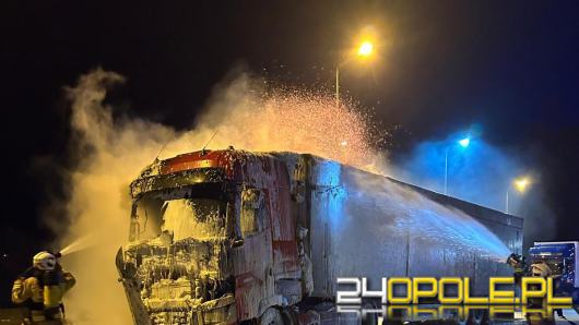 Pożar ciężarówki na MOP Góra Świętej Anny przy A4