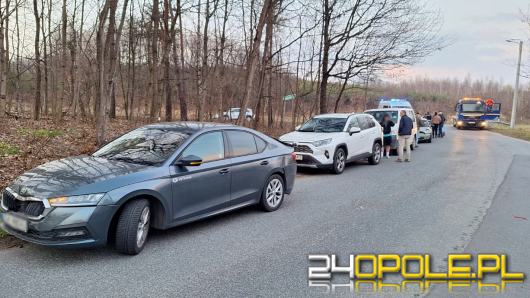Cztery auta zderzyły się na DK46 pod Nysą. Kierująca ukarana mandatem