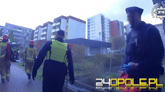 Opole: Weszli do mieszkania przez balkon, by ratować życie nieprzytomnego mężczyzny WIDEO