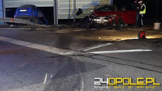 Zignorował czerwone światło. Zderzenie na obwodnicy Dobrodzienia