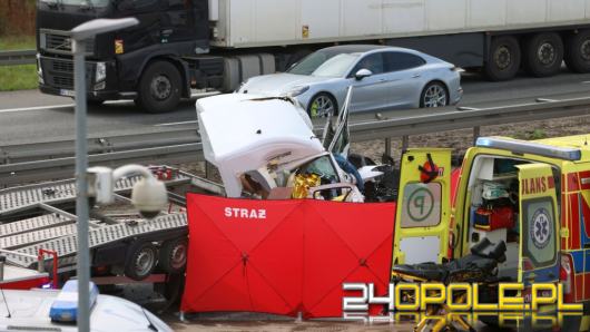 Śmiertelny wypadek na A4 pod Opolem. Autostrada w kierunku Wrocławia jest zablokowana