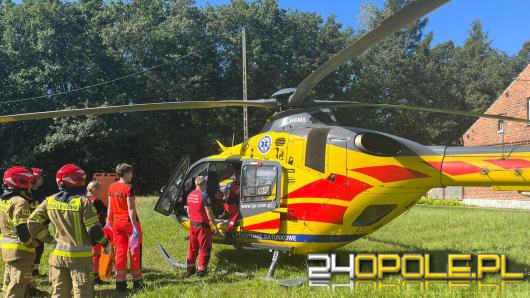 Hulajnogą uderzył w drzewo. Na miejsce wezwano śmigłowiec LPR