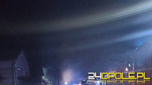 Pożar pustostanu w Pokrzywnicy. Strażacy obronili sąsiedni budynek