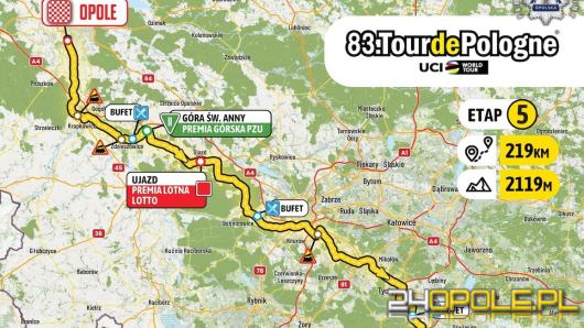 Tour de Pologne przejedzie przez Opolszczyznę. Mapa utrudnień na trasie V etapu