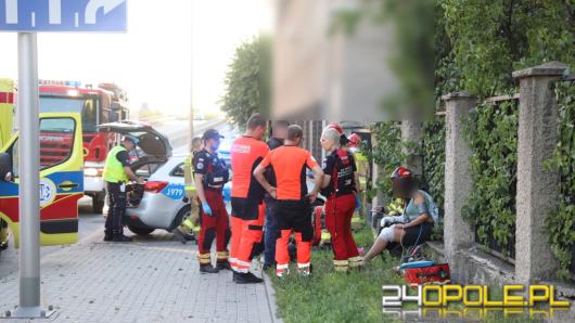 Upadek motocykla. Pasażerka została zabrana do szpitala