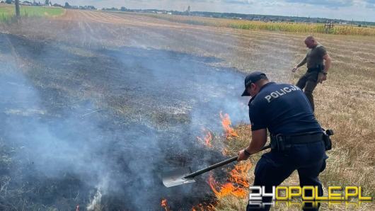 Zakaz prowadzenia, nietrzeźwy kierowca i pożar. Interwencje policjantów w rejonie Turawy