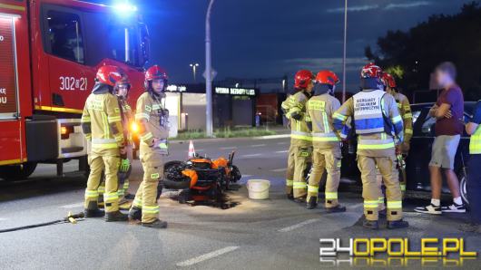 Motocyklista trafił do szpitala po zderzeniu z BMW w Opolu