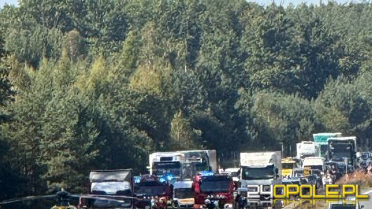 Wypadek na A4 pod Opolem. Jezdnia w kierunku Katowic zablokowana