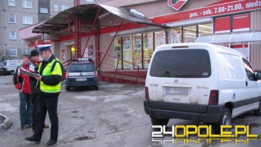 Potrącenie na parkingu